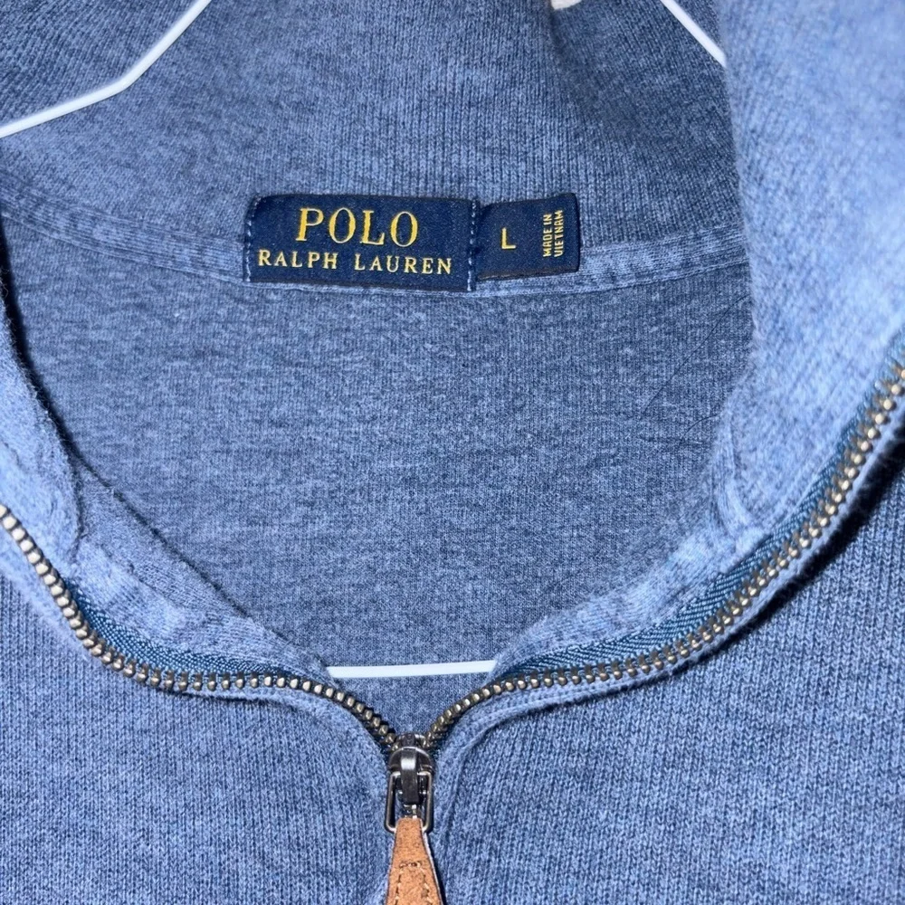 Polo Ralph Lauren Heather Blue Zip-Up Sweater
